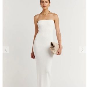 DISSH Gomez off white Strapless Rib Dress size SM